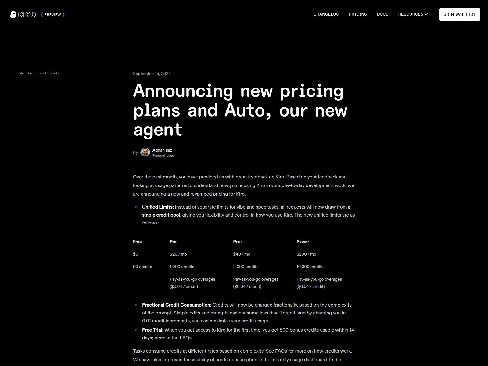 Kiro 新料金プランと自動化の設計論