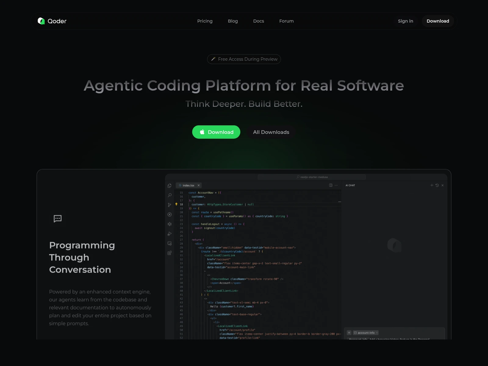 Qoder – The Agentic Coding Platform